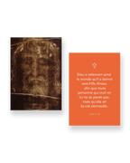 Carte Saint Suaire + Jean 3,16