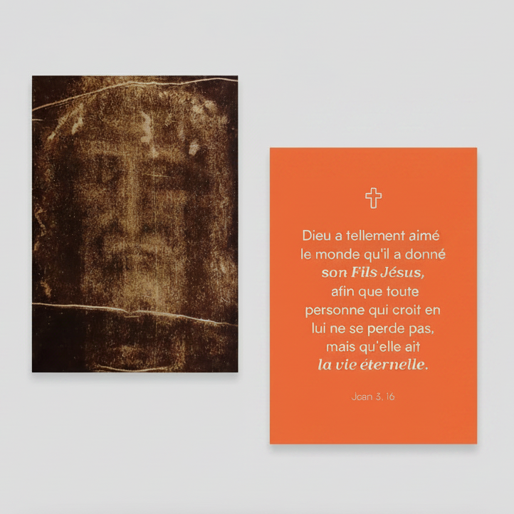 Carte Saint Suaire / Jean 3,16