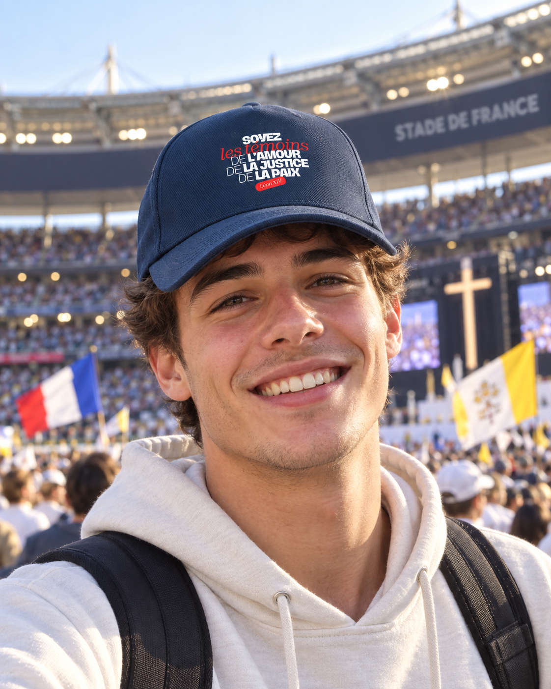 Casquette Pape Léon XIV en France "Soyez des témoins !"