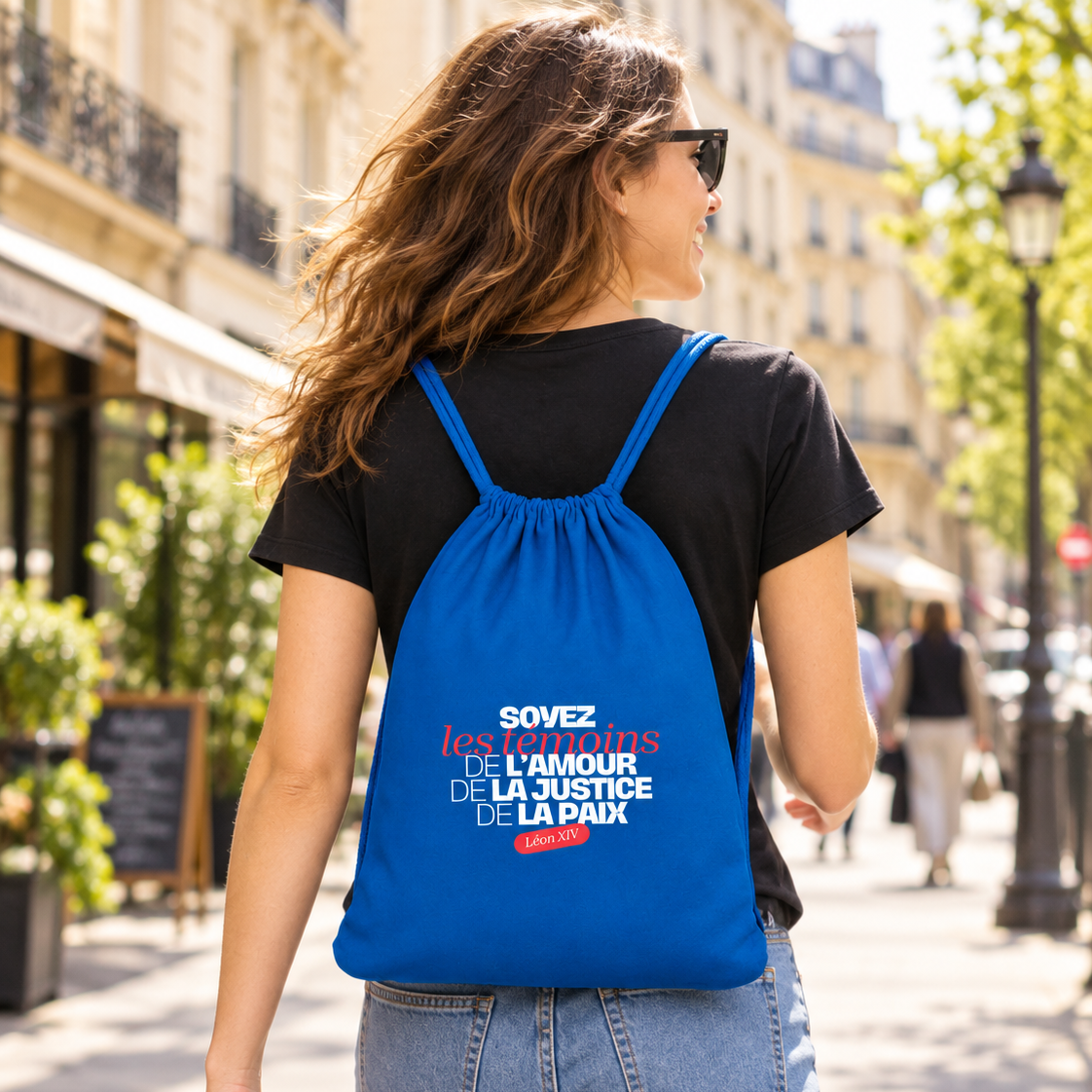 Sac à cordelettes Pape Léon XIV "Soyez des témoins !"