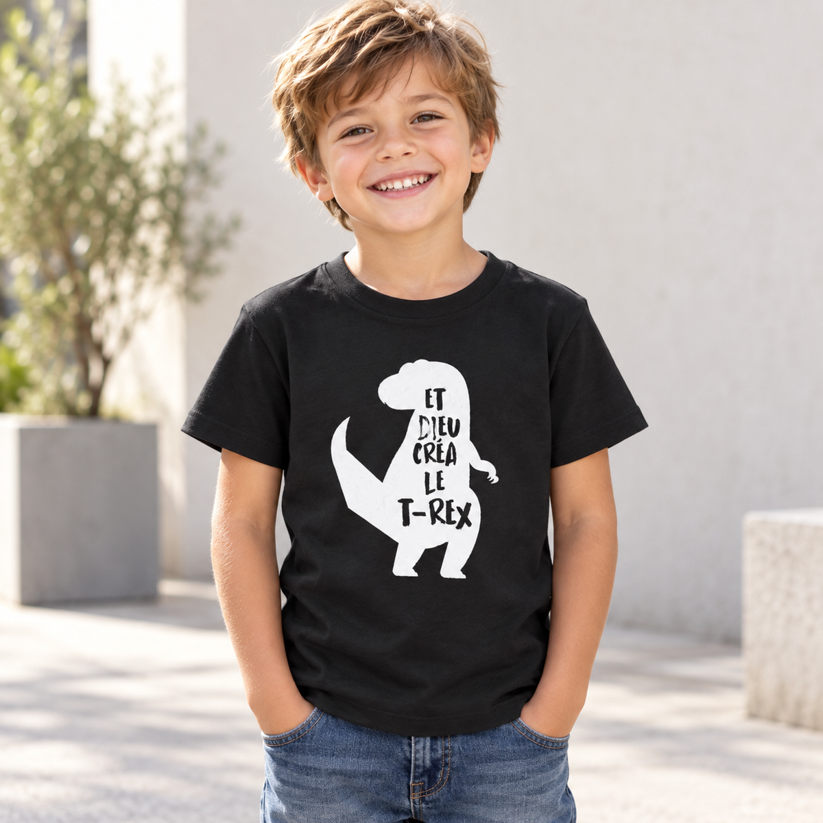 T-shirt enfant - Et Dieu créa le T-rex