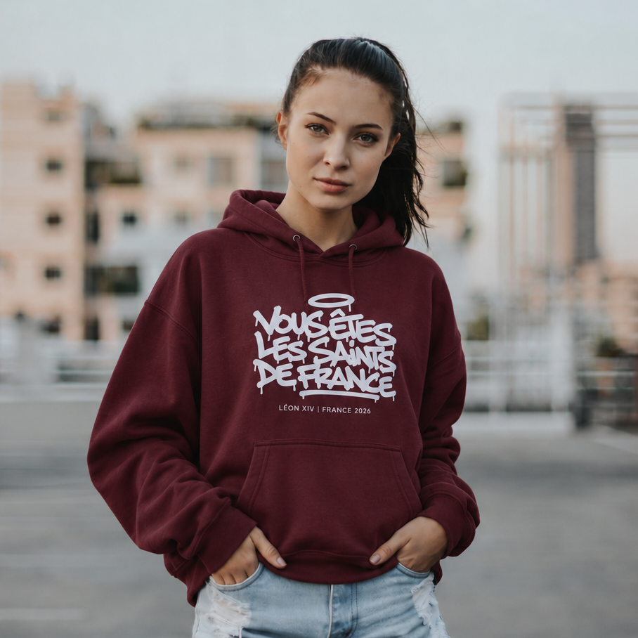 Léon XIV "Vous êtes les saints de France" - Hoodie H/F