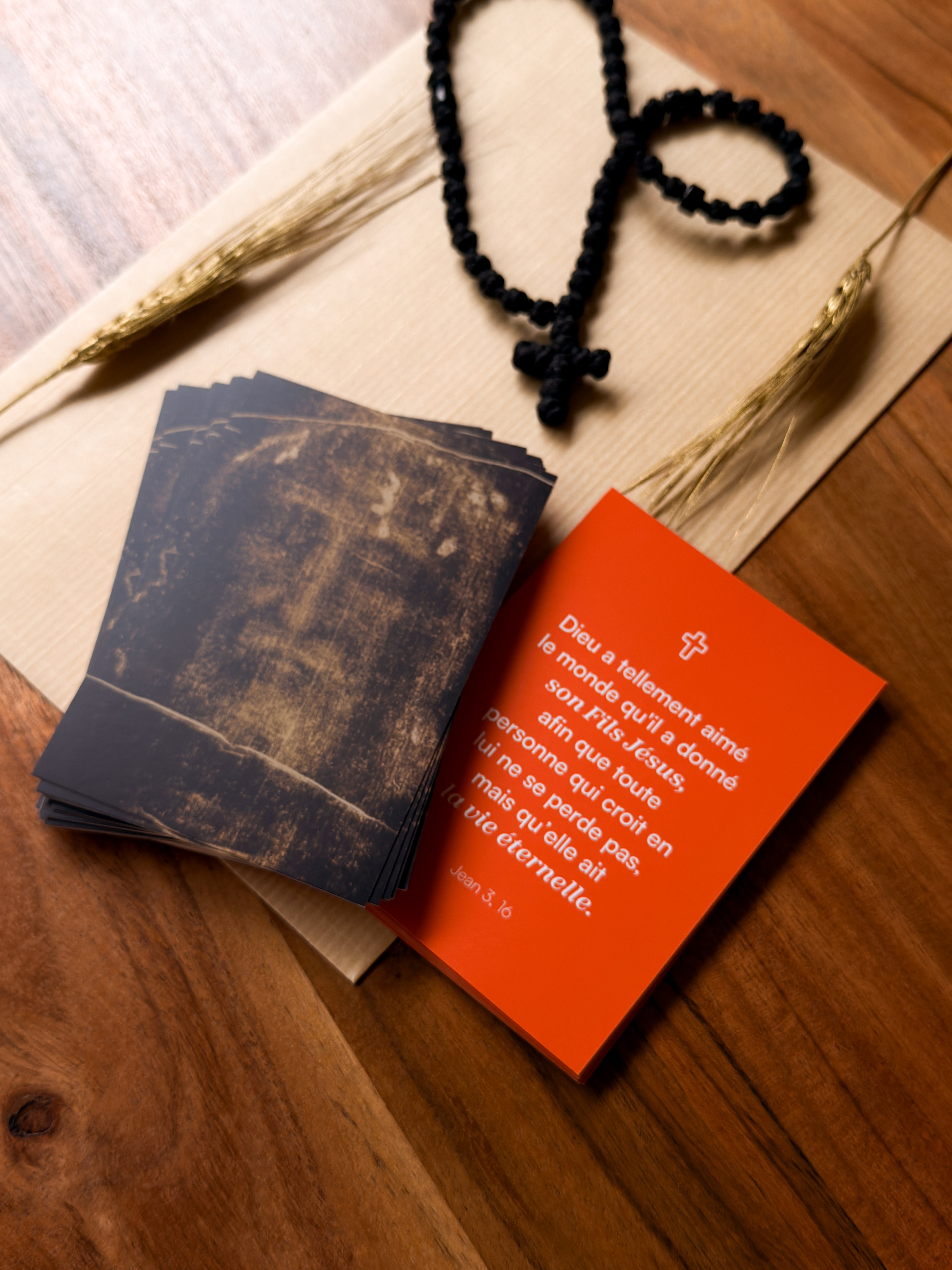 Carte Saint Suaire + Jean 3,16