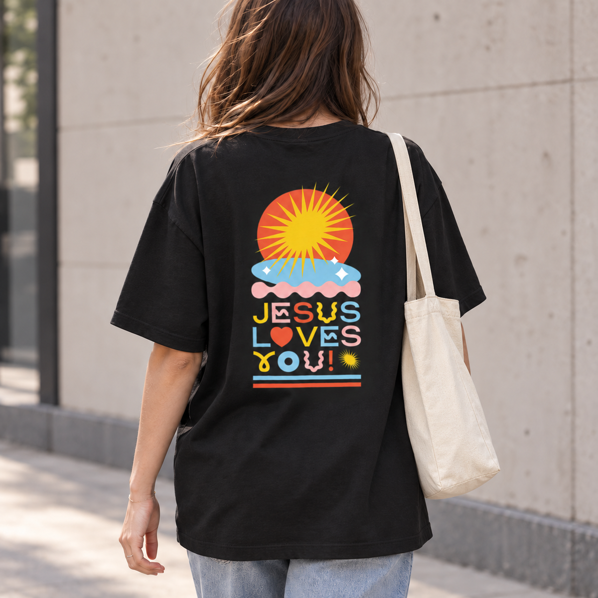 Jesus Loves You - T-shirt unisexe Oversize