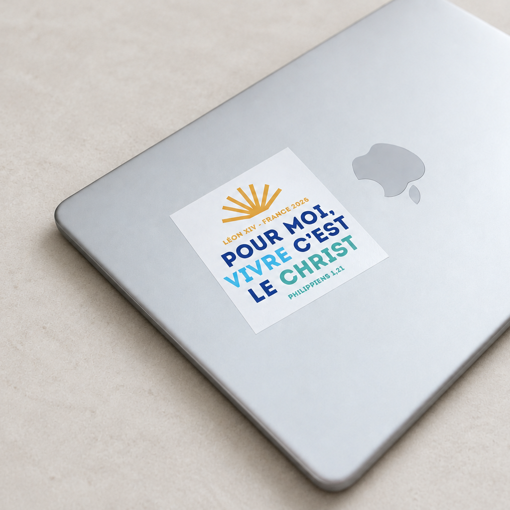 Stickers Pape Léon XIV "Pour moi, vivre c'est le Christ"