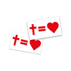 Sticker Croix = Amour