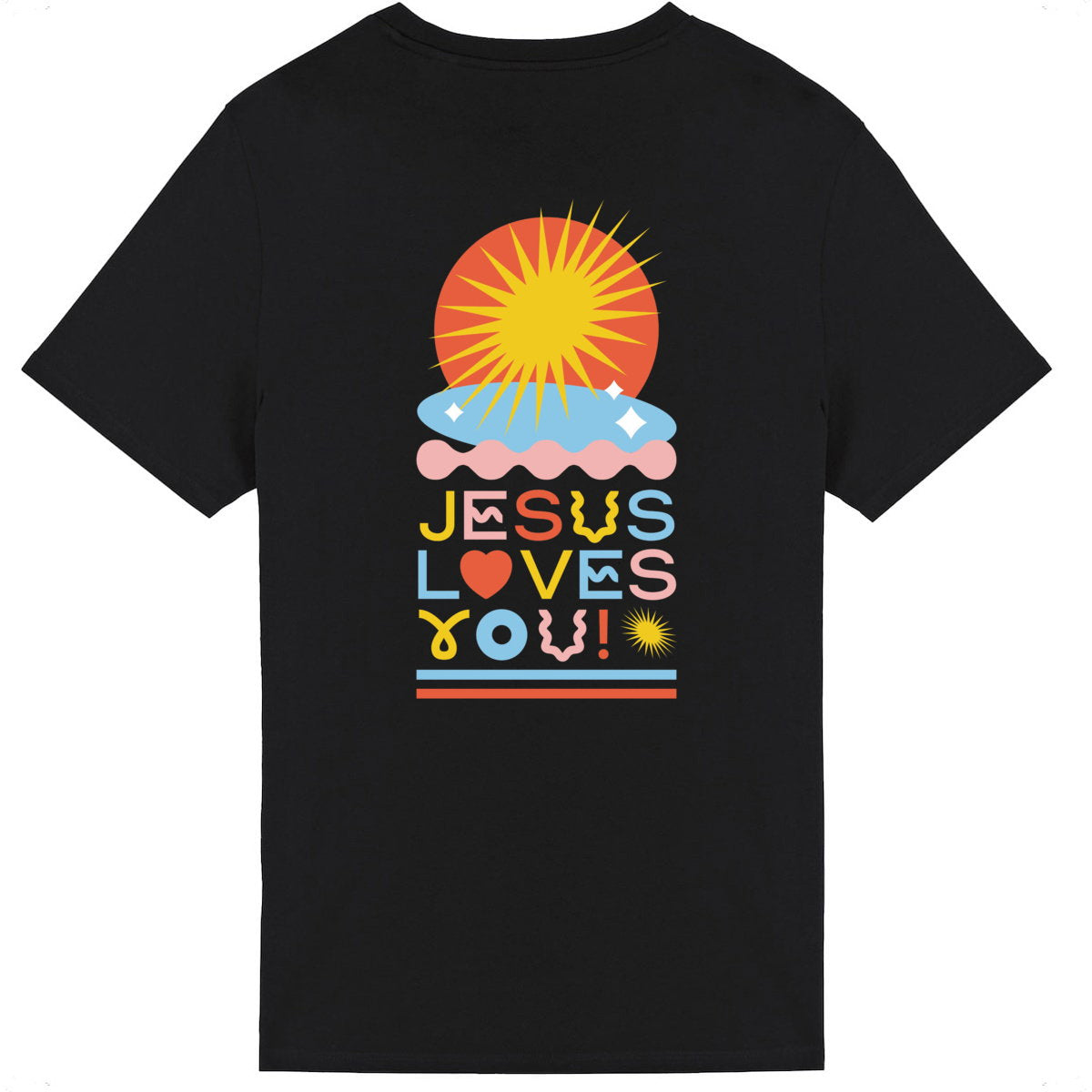 Jesus Loves You - T-shirt H/F - dos_1