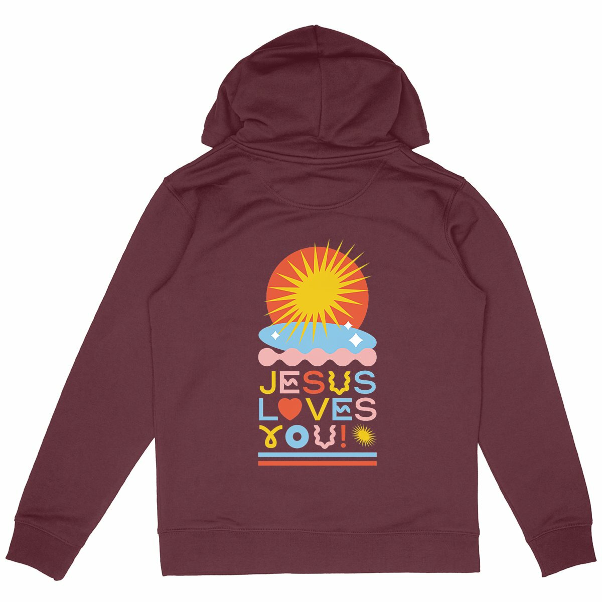 Jesus Loves You - Sweat H/F - dos_bordeaux