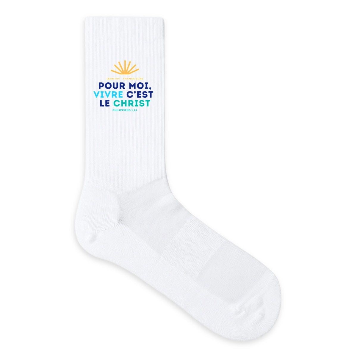 Chaussettes Pape Léon XIV "Pour moi, vivre c'est le Christ"  - face_0