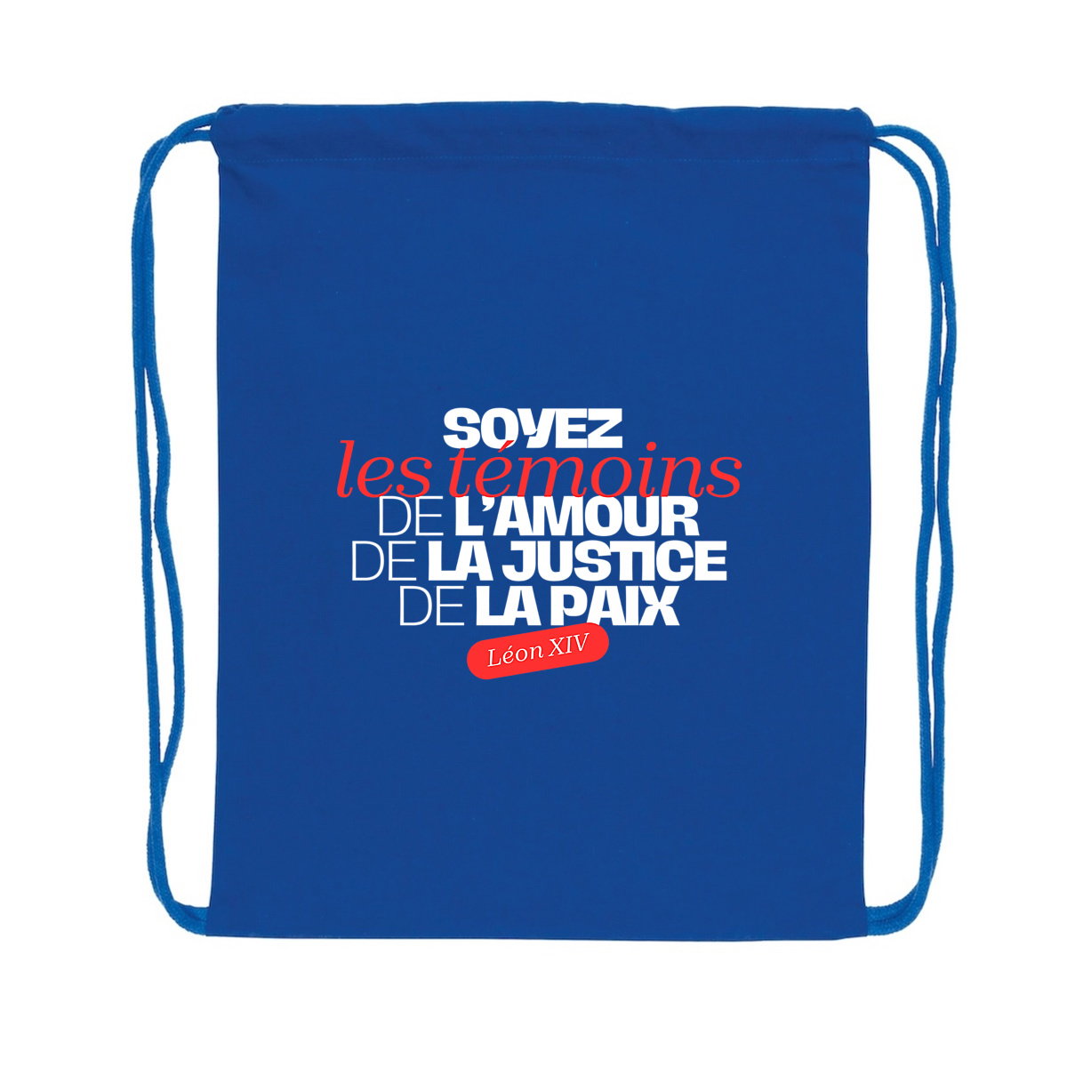 Sac à cordelettes Pape Léon XIV "Soyez des témoins !" - face_0