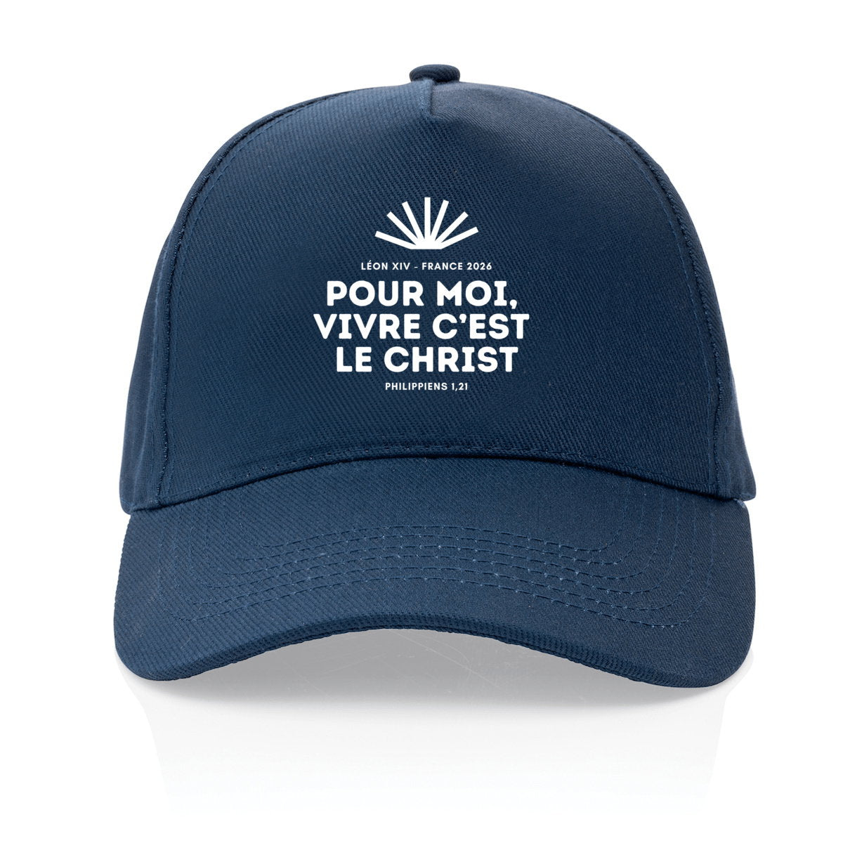 Casquette Pape Léon XIV "Pour moi, vivre c'est le Christ" - face_1