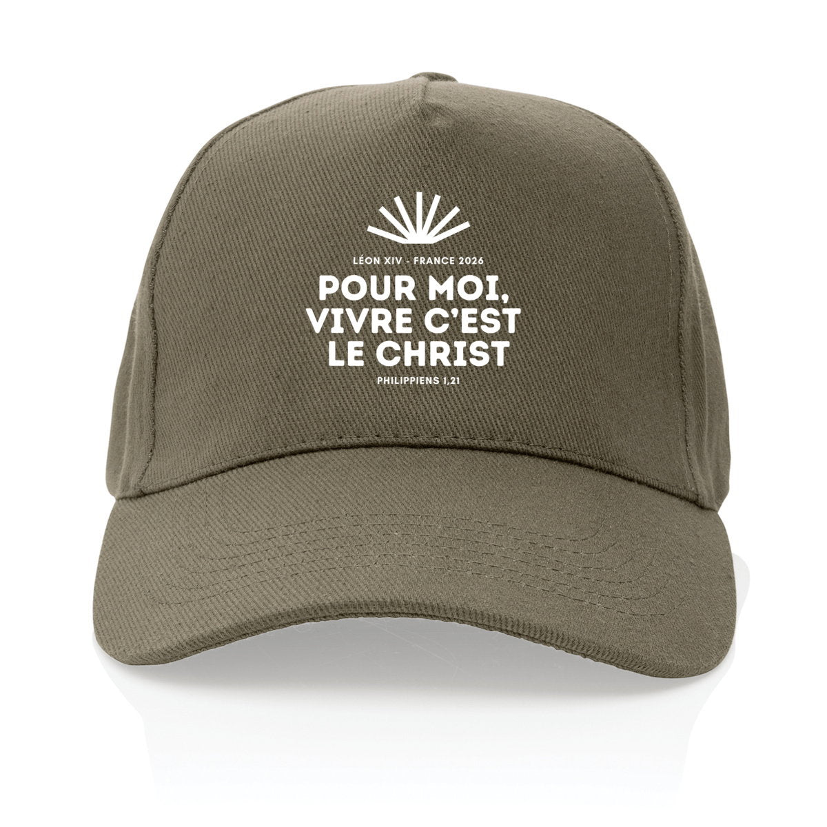 Casquette Pape Léon XIV "Pour moi, vivre c'est le Christ" - face_2