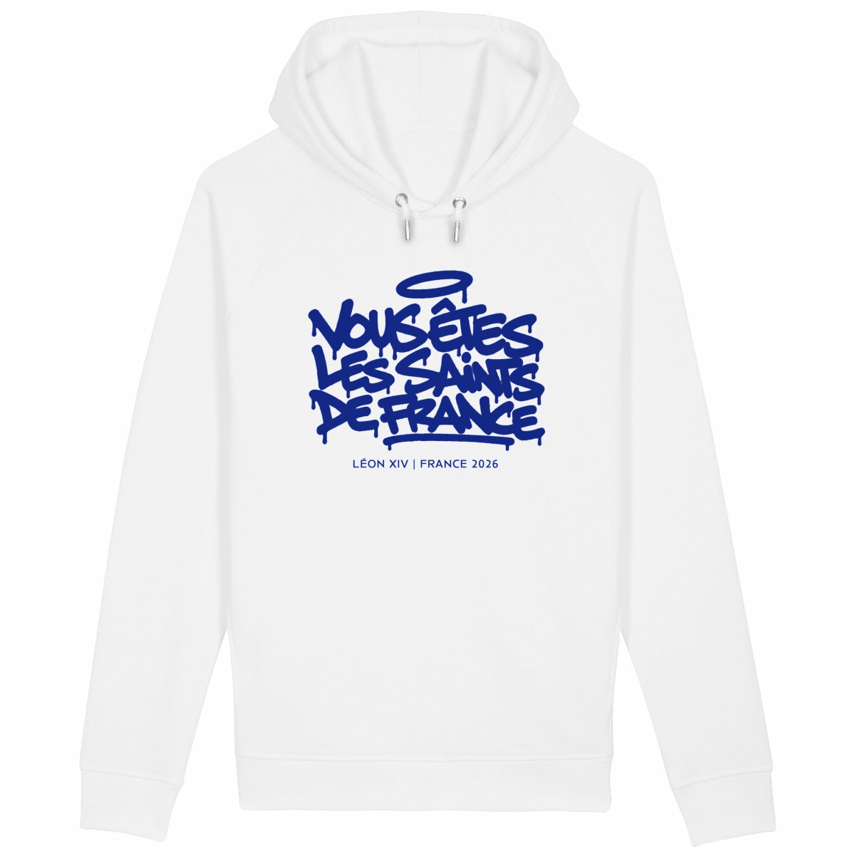 Léon XIV : "Vous êtes les saints de France" - Sweat blanc - face_blanc