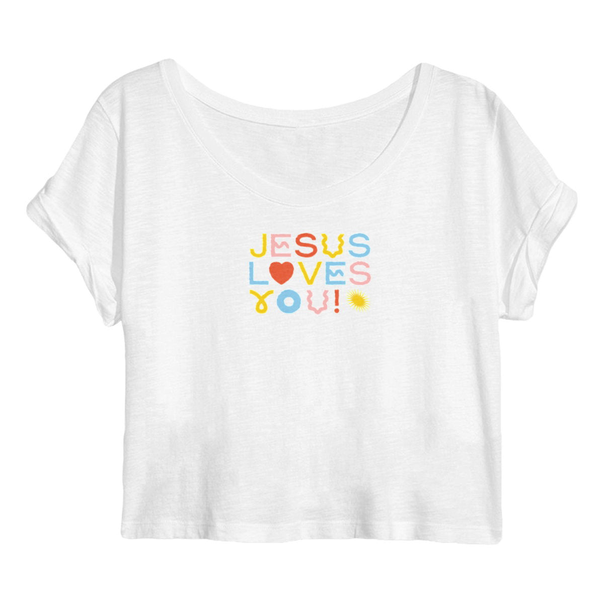 Jesus Loves You - Croptop - face_blanc
