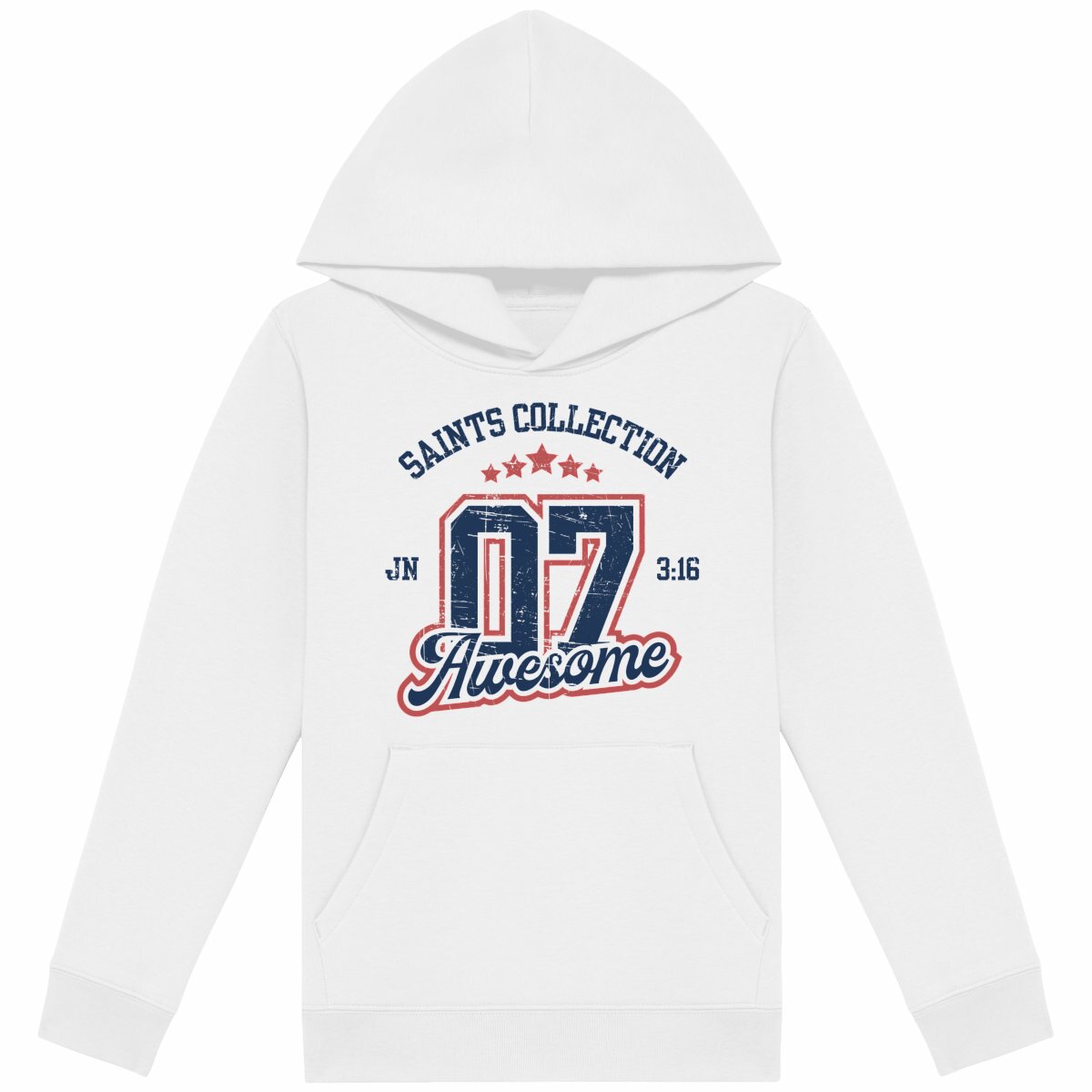 Saints collection - Sweat à capuche G/F  - face_blanc