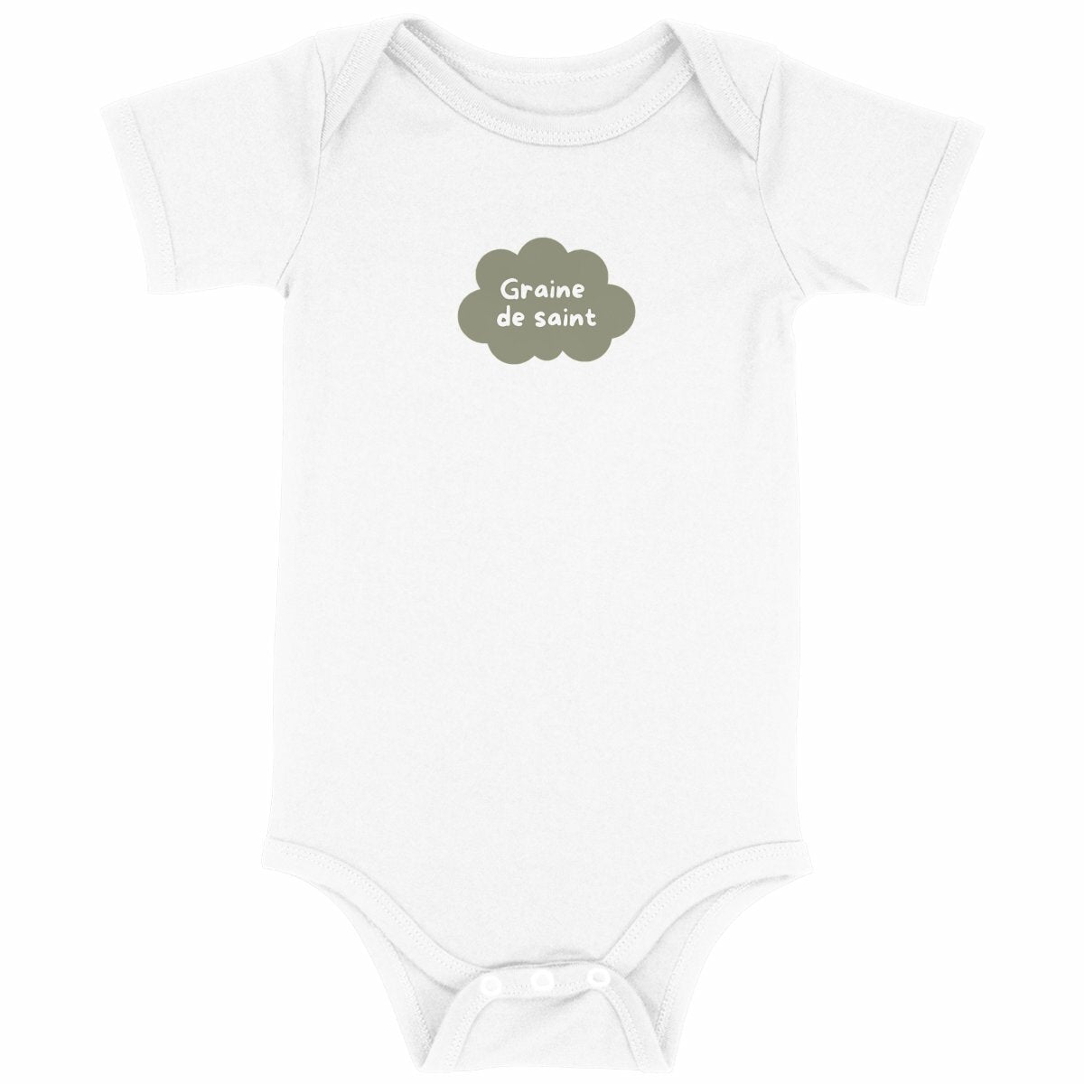 Graine de saint - Body coton bio - face_blanc