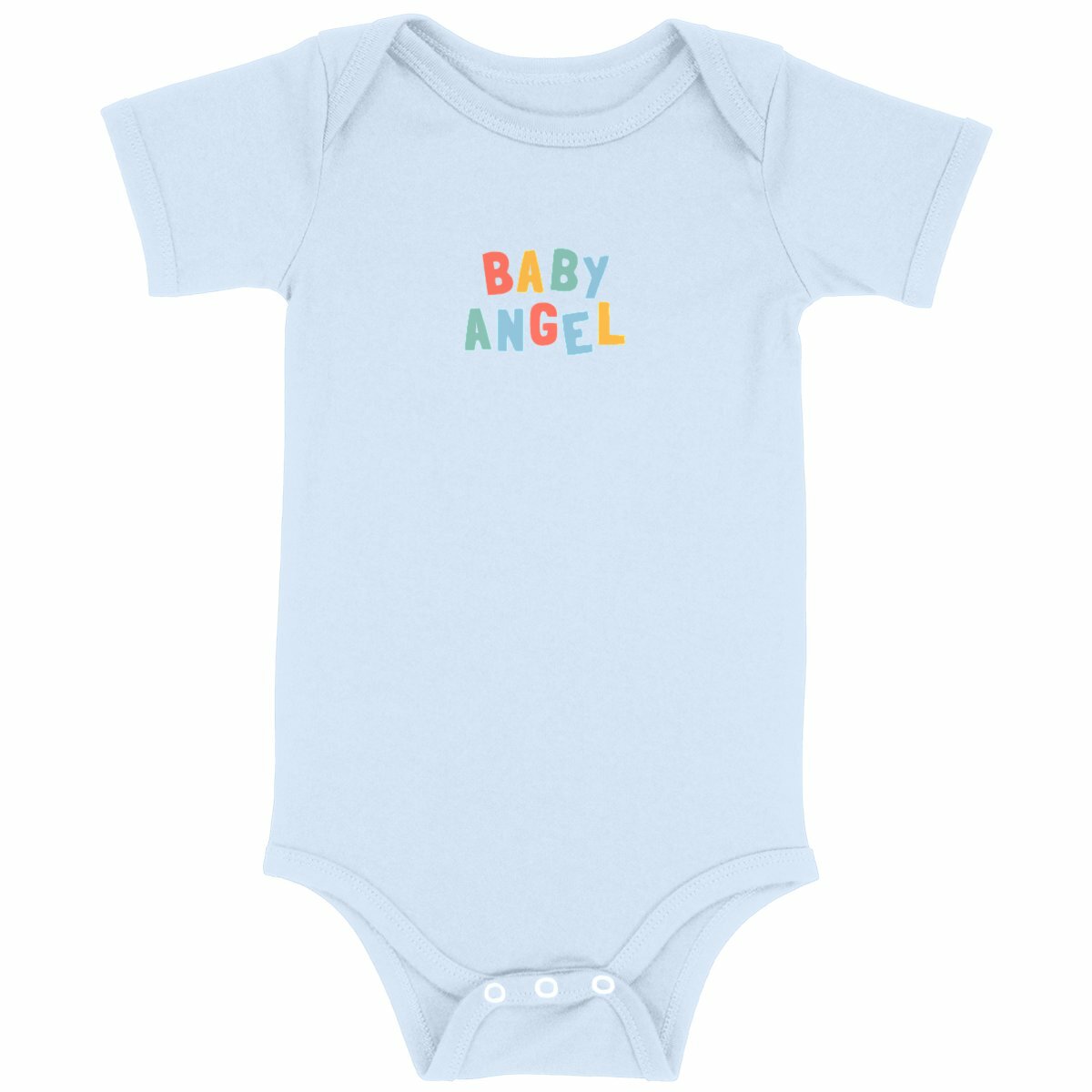 Baby angel - Body coton bio - face_bleu