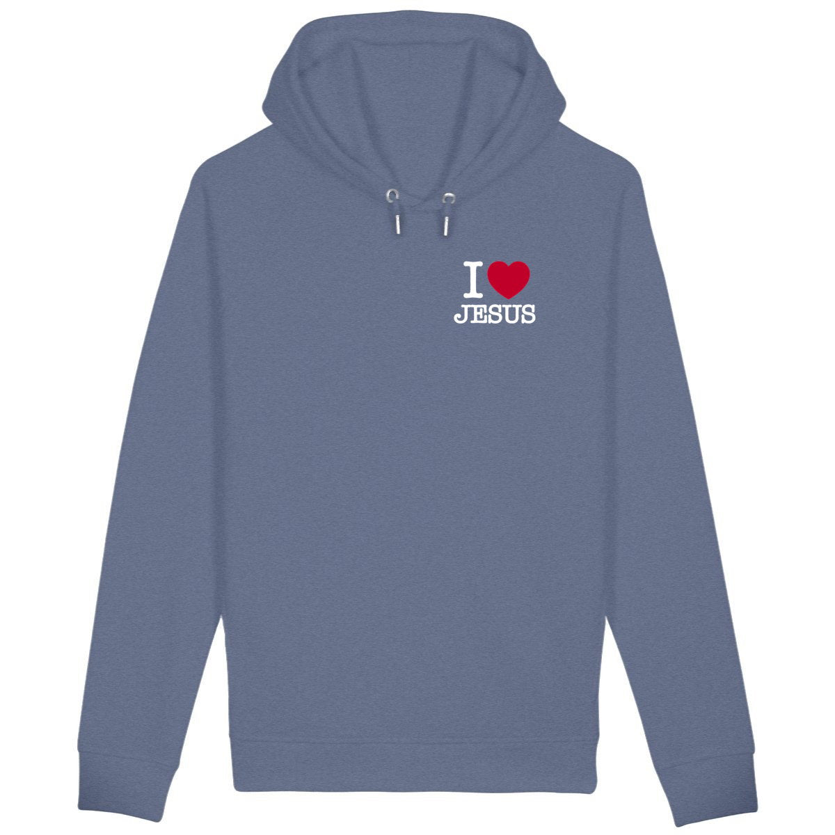 I Love Jesus - Sweat à capuche - face_bleuindigo