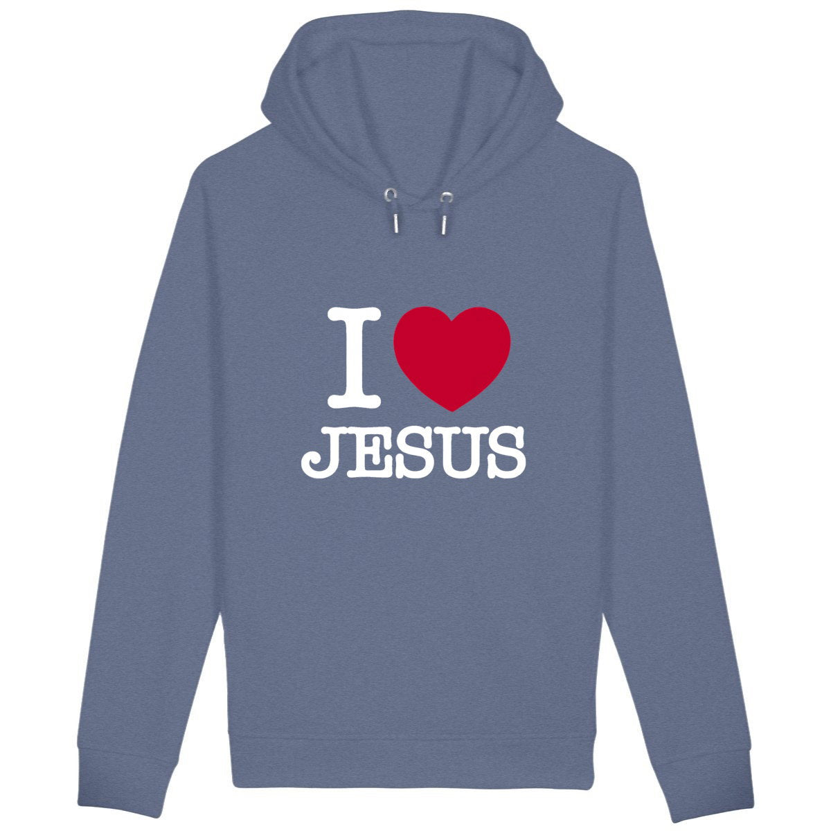 I Love Jesus - Sweat à capuche - face_bleuindigo