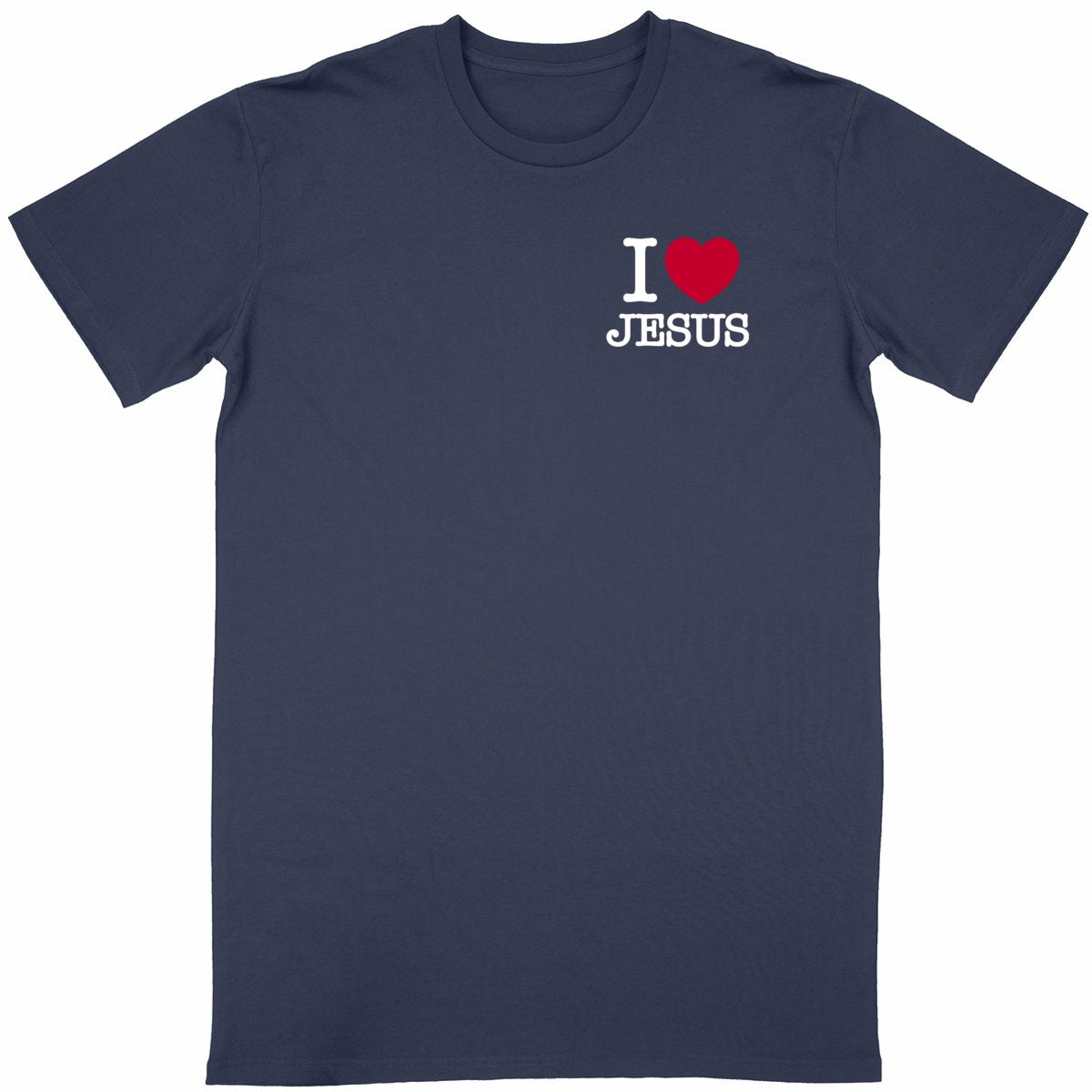 I Love Jesus - T-shirt discret - face_bleumarine