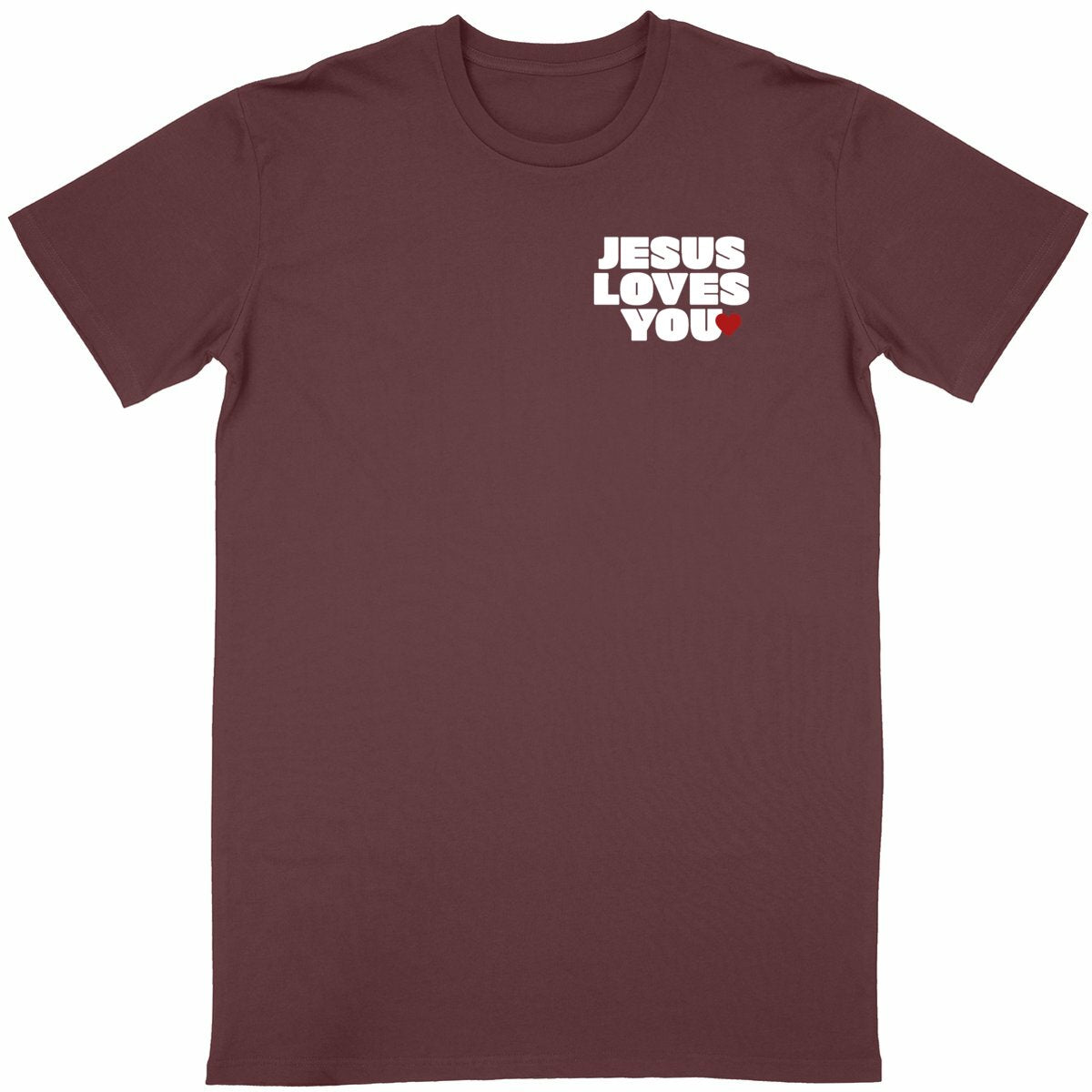 T-shirt Jesus Loves You - face_bordeaux