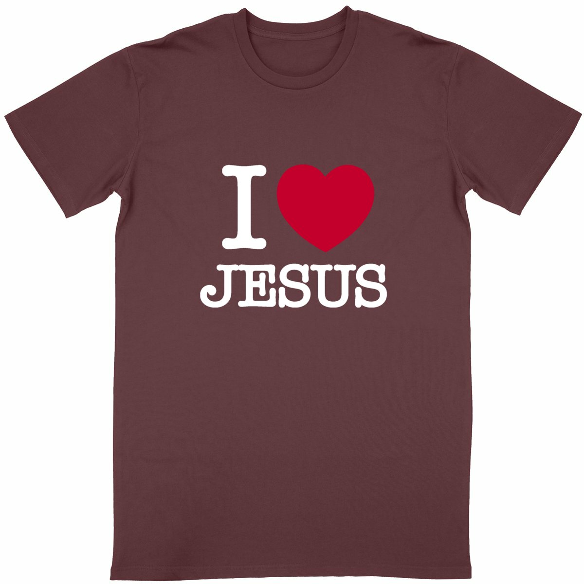 I Love Jesus - T-shirt explicite - face_bordeaux