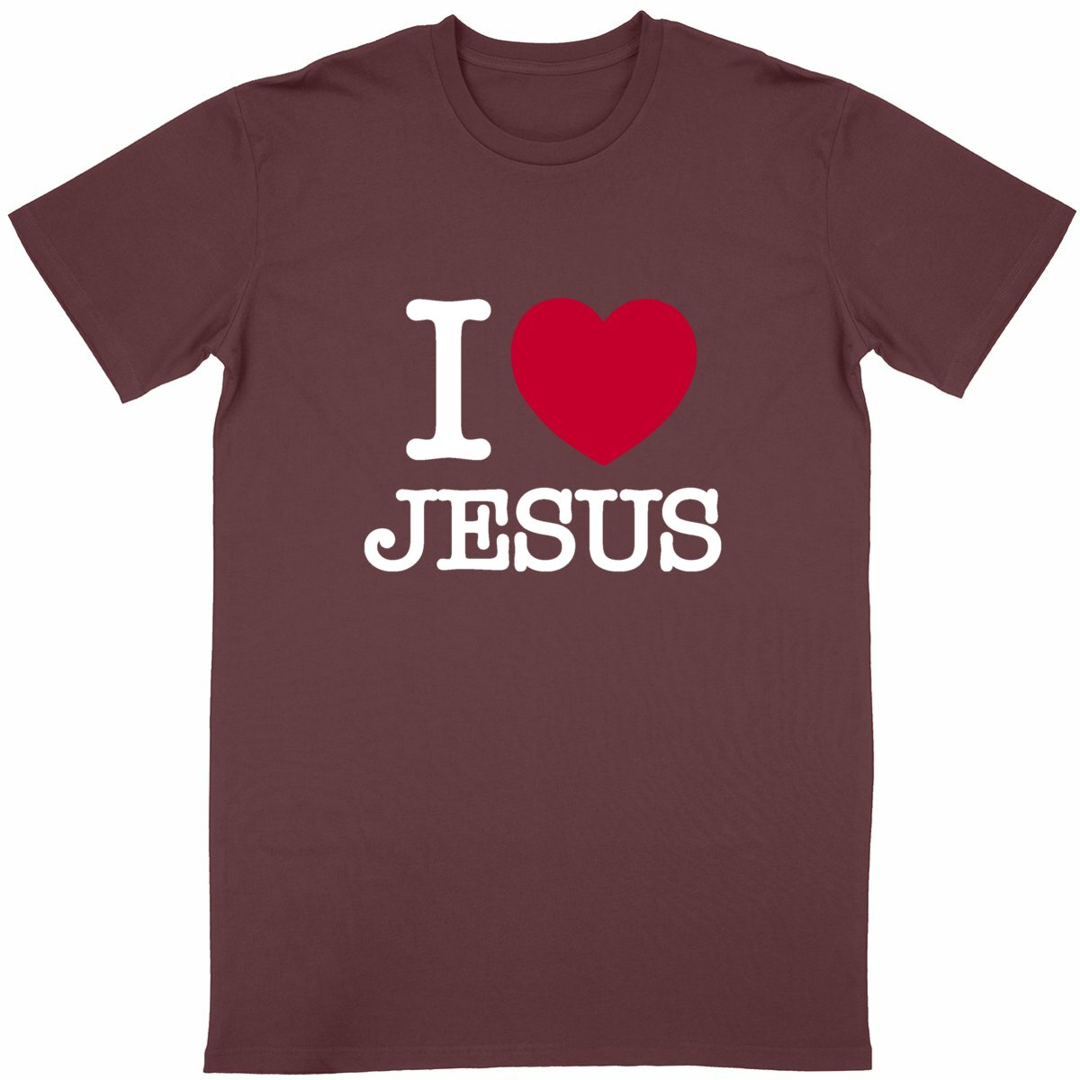 I Love Jesus - T-shirt explicite - face_bordeaux