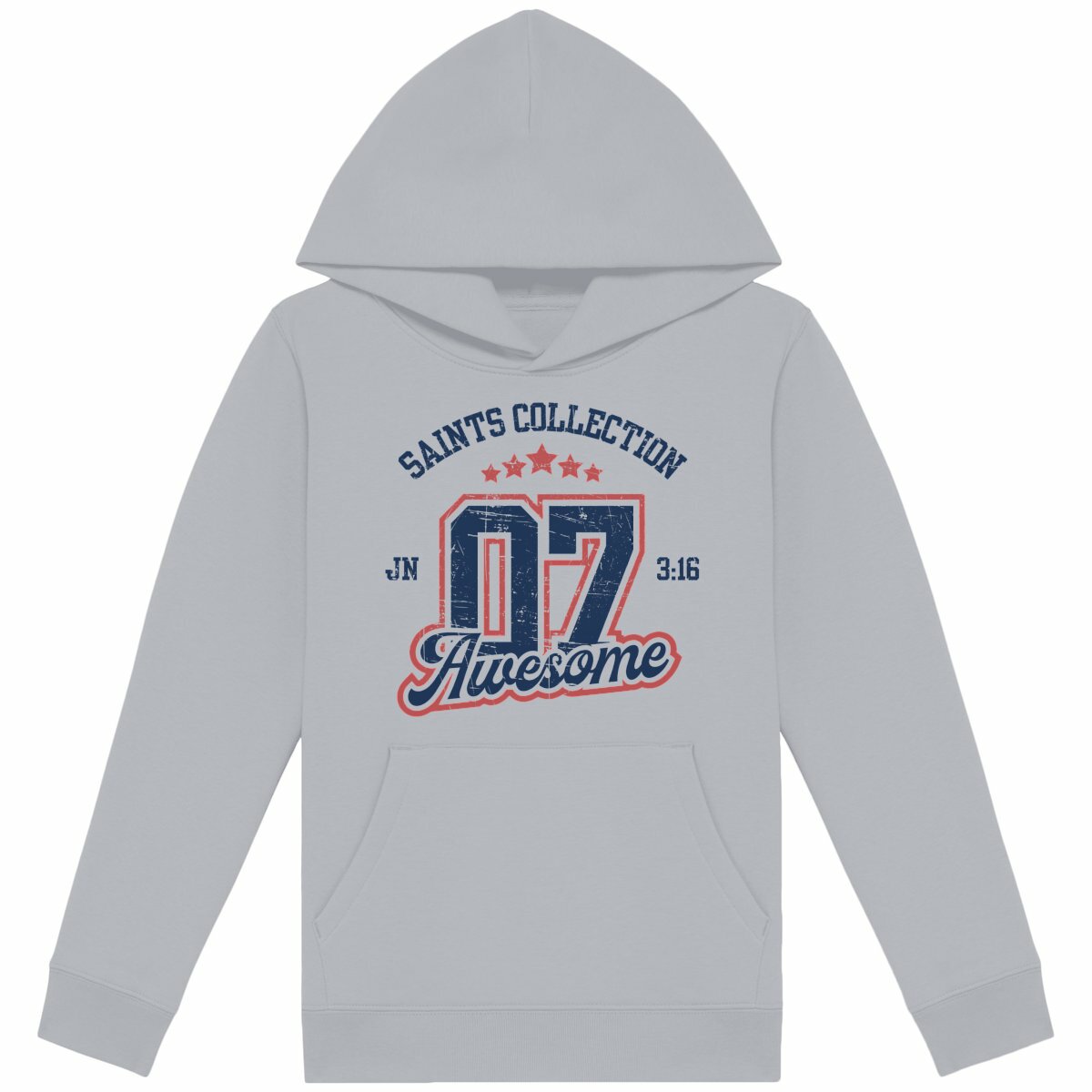 Saints collection - Sweat à capuche G/F  - face_gris