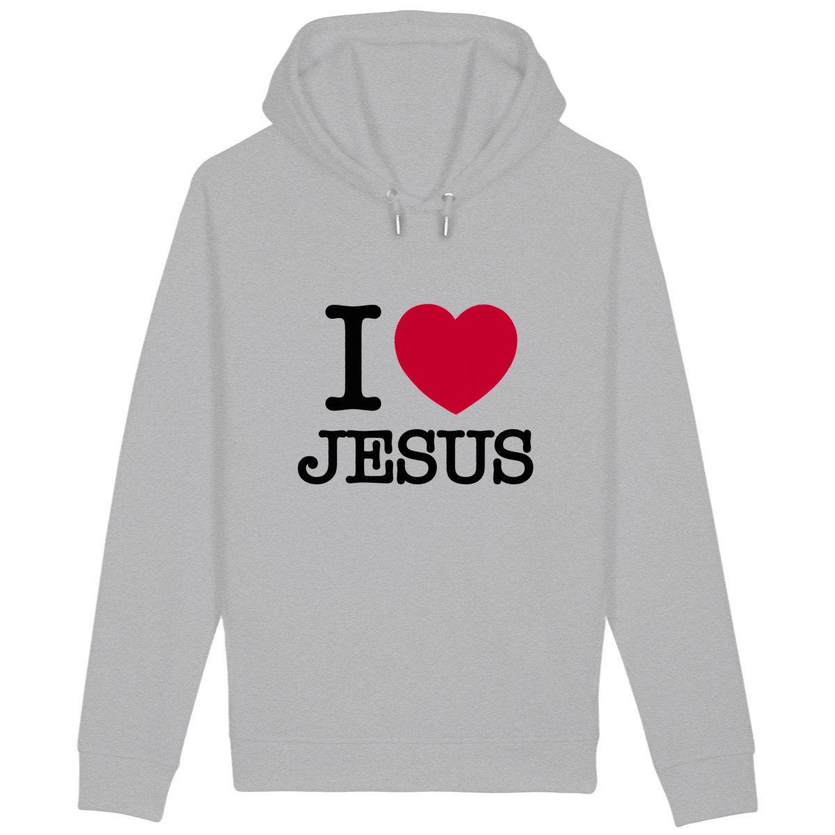I Love Jesus - Sweat à capuche - face_gris