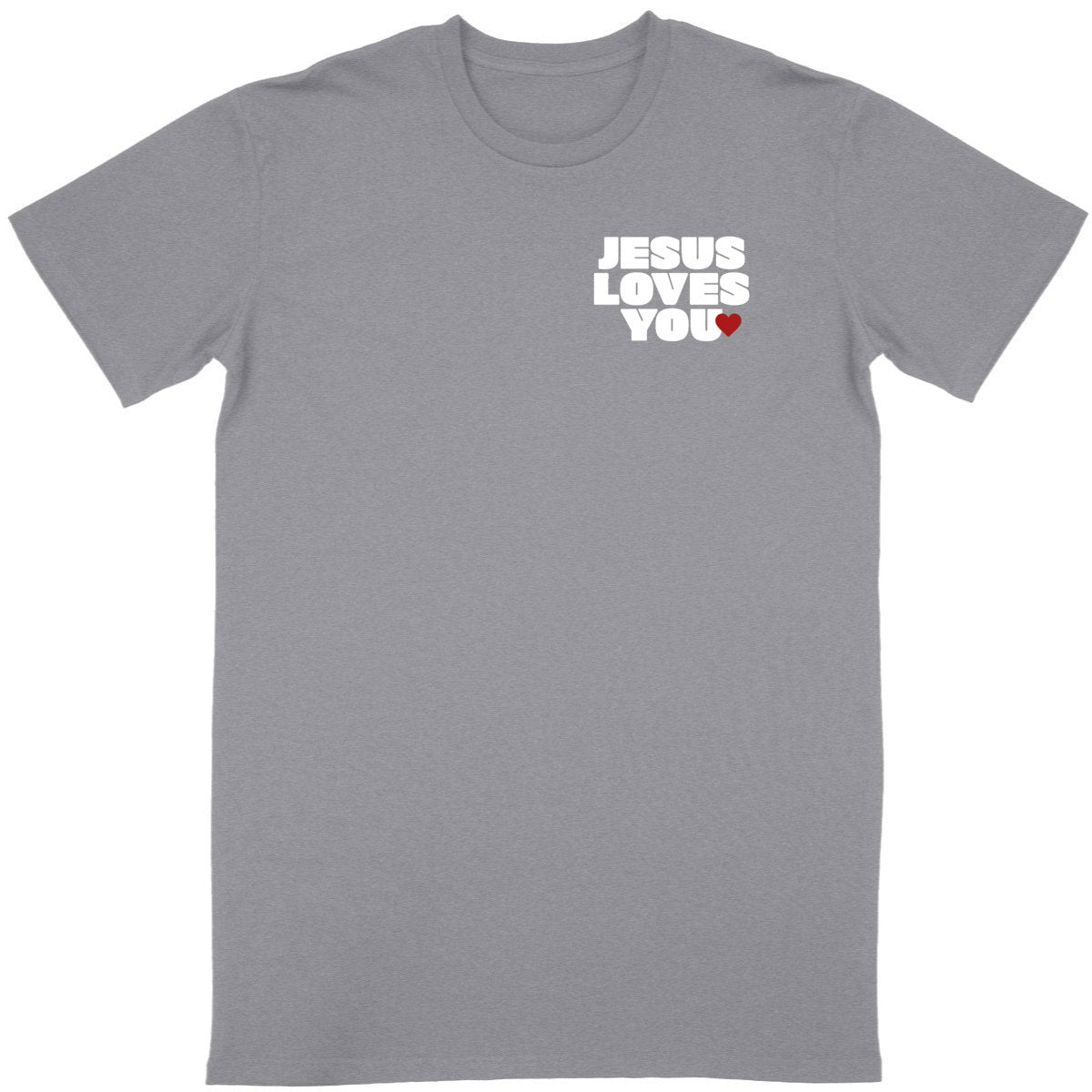 T-shirt Jesus Loves You - face_gris