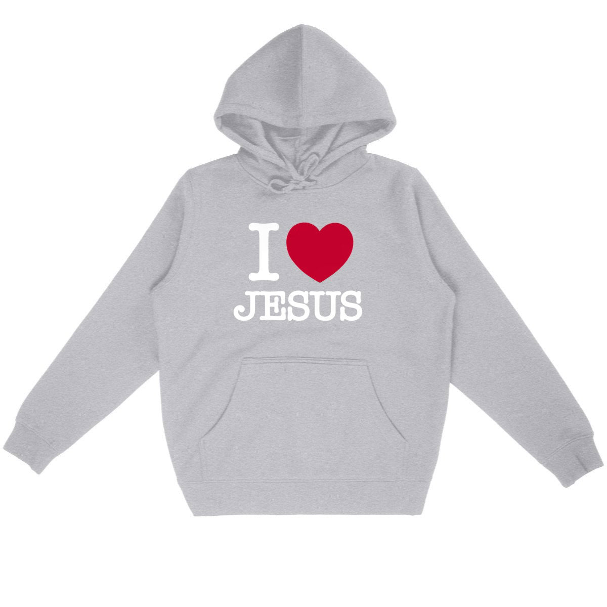 I Love Jesus - Sweat à capuche - face_gris