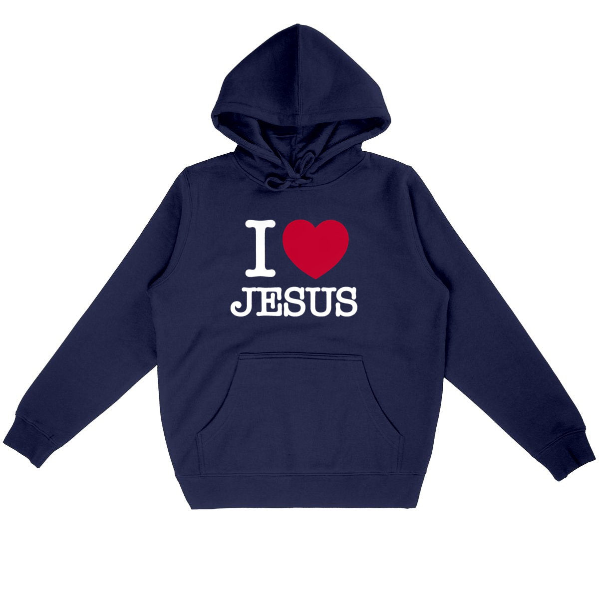 I Love Jesus - Sweat à capuche - face_marine