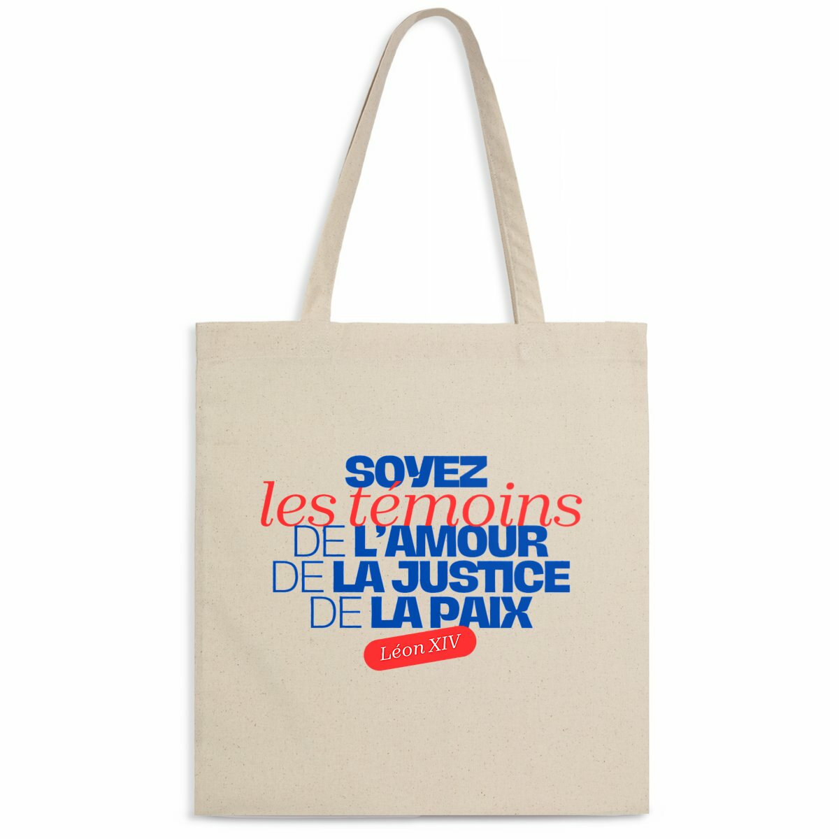 Totebag Léon XIV en France "Soyez des témoins !" - face_naturel