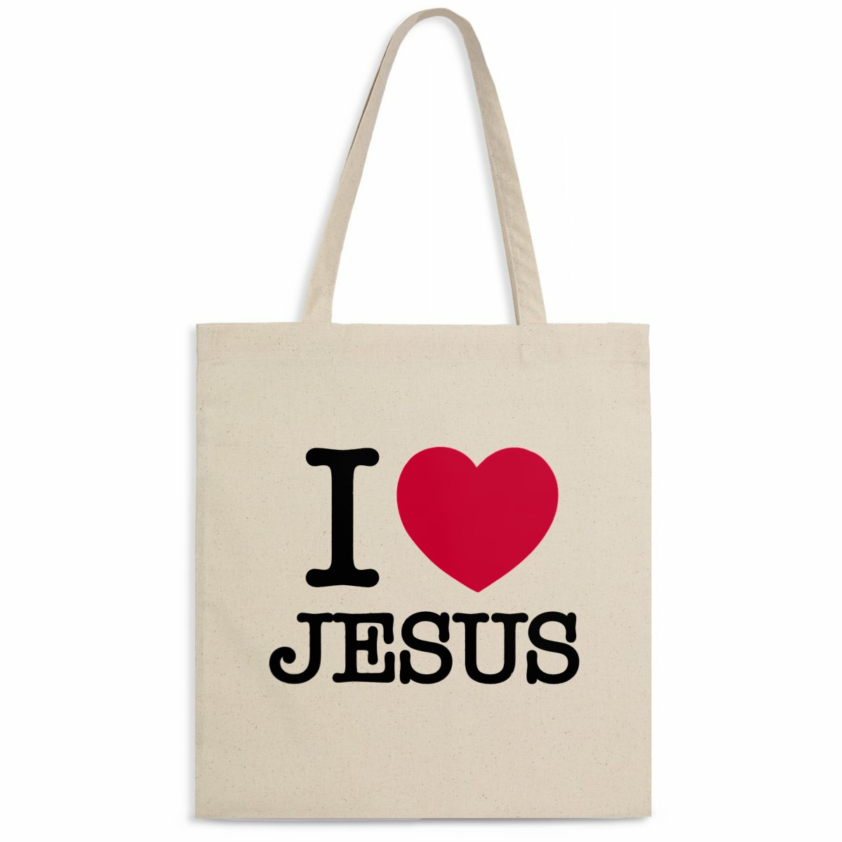 I Love Jesus - Totebag - face_naturel