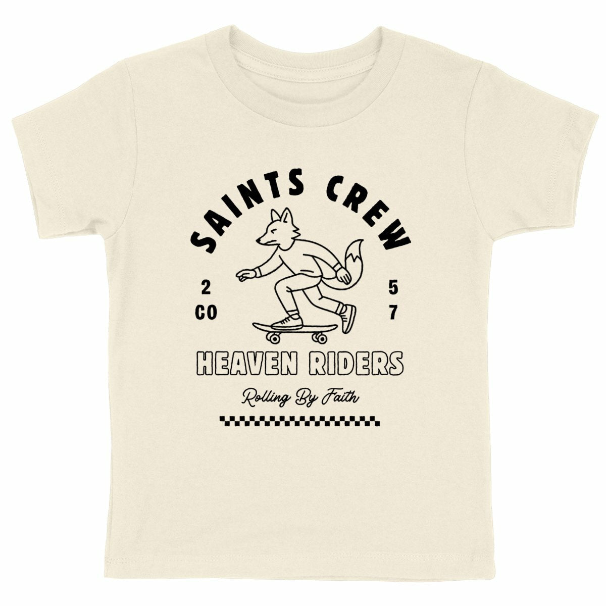 Saints crew - T-shirt coton bio - face_naturel