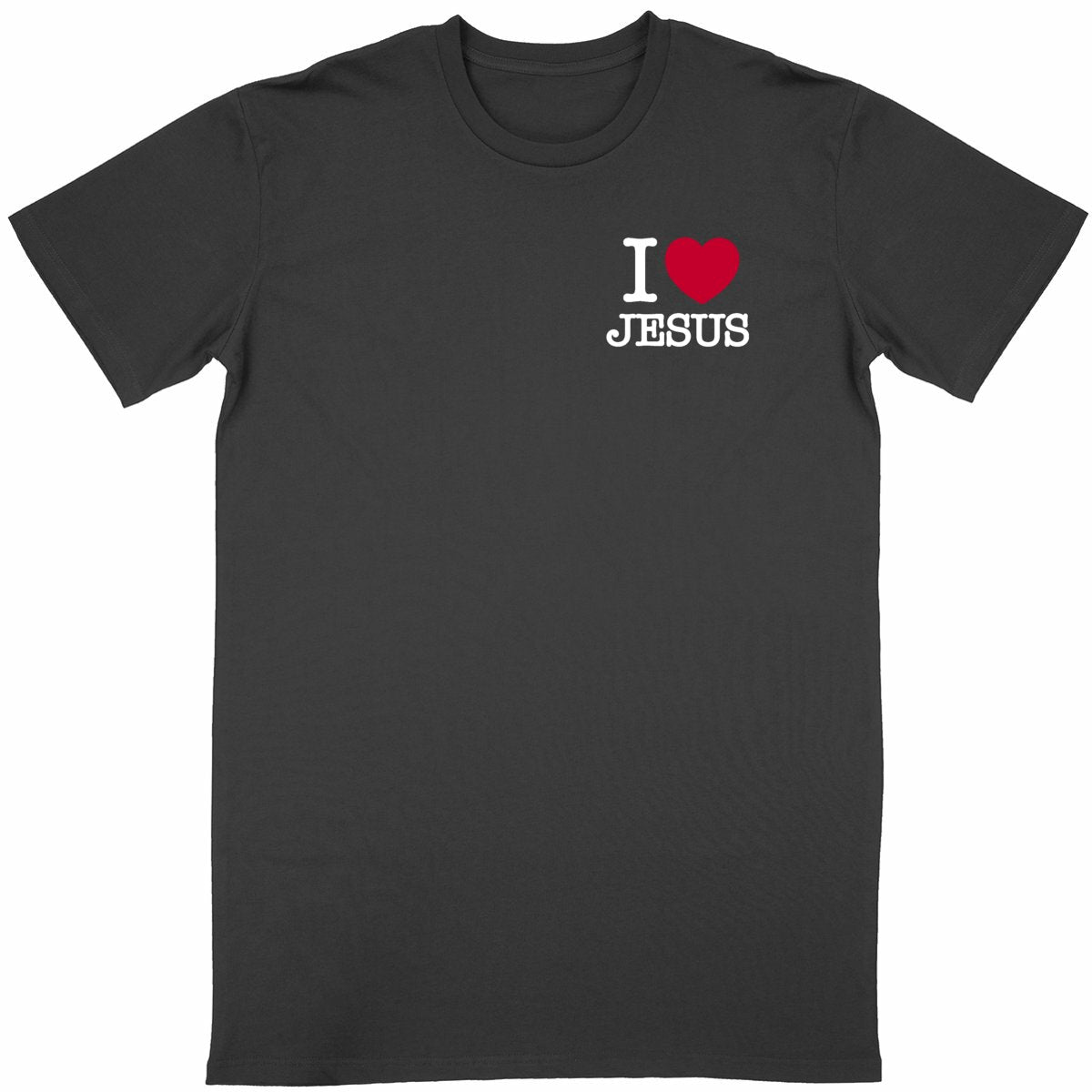I Love Jesus - T-shirt discret - face_noir