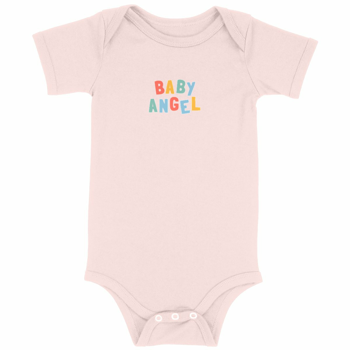 Baby angel - Body coton bio - face_rose