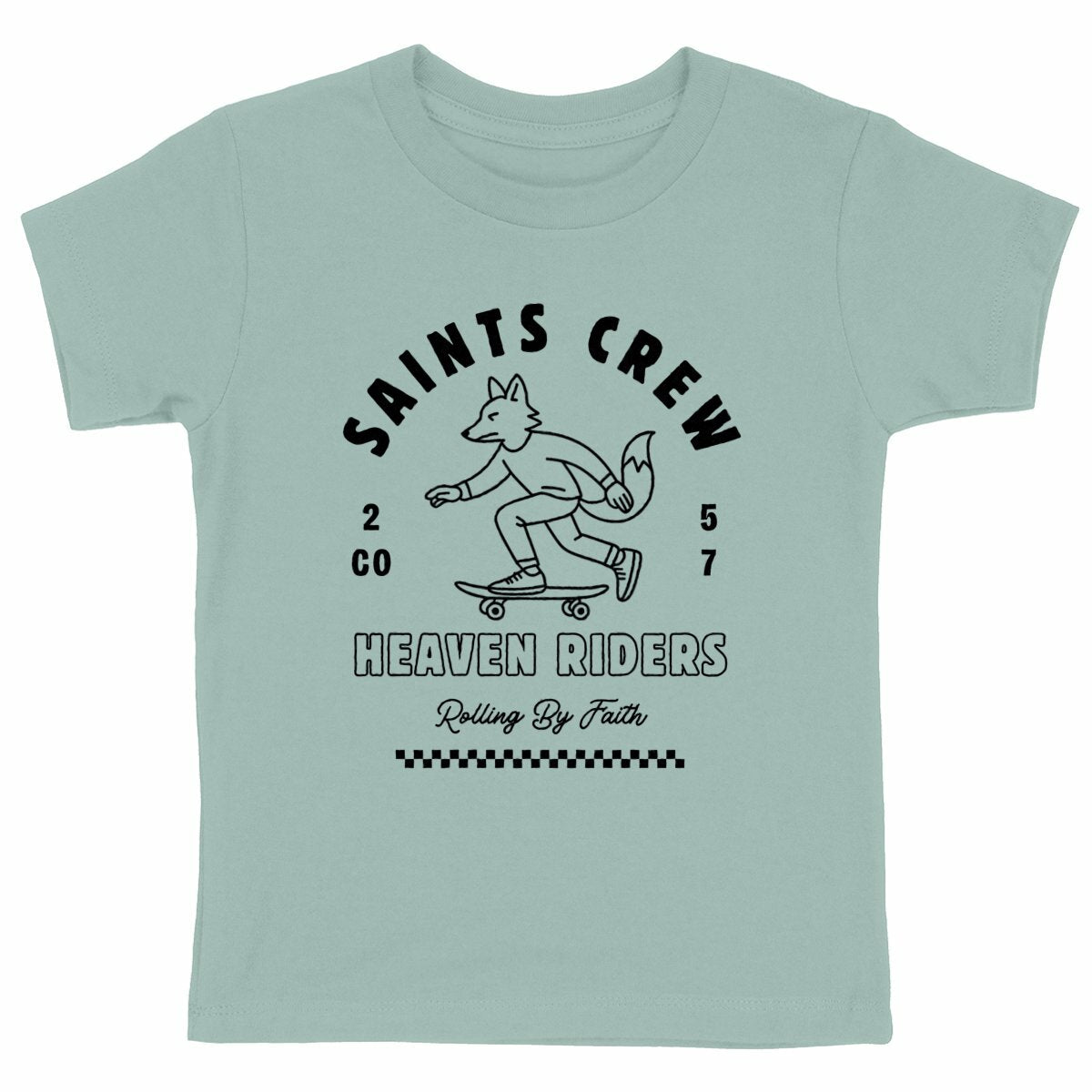 Saints crew - T-shirt coton bio - face_vert