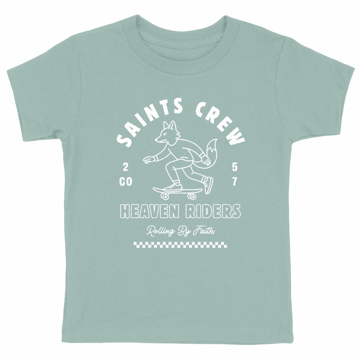 Saints crew - T-shirt coton bio - face_vert
