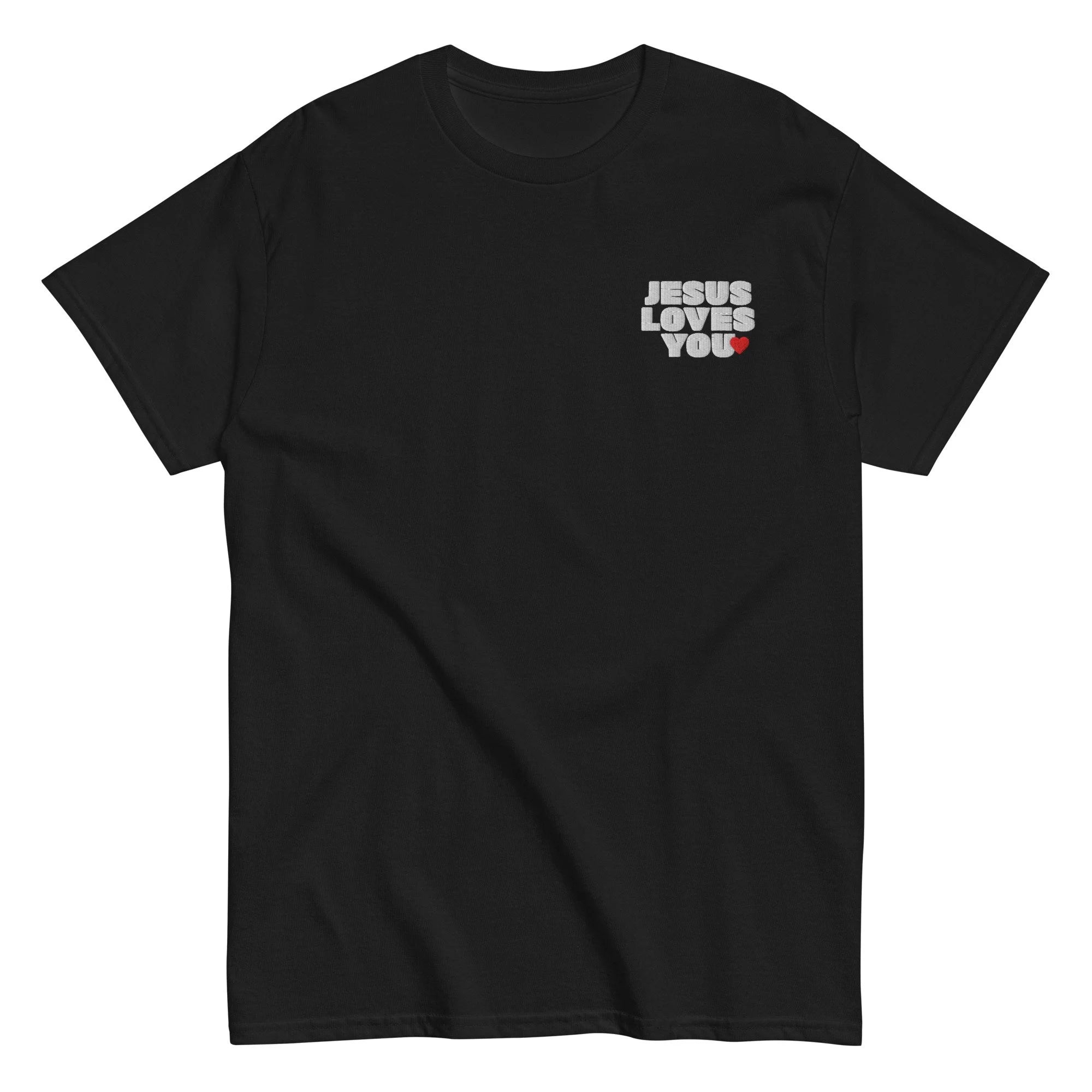 T-shirt brodé Jesus Loves You