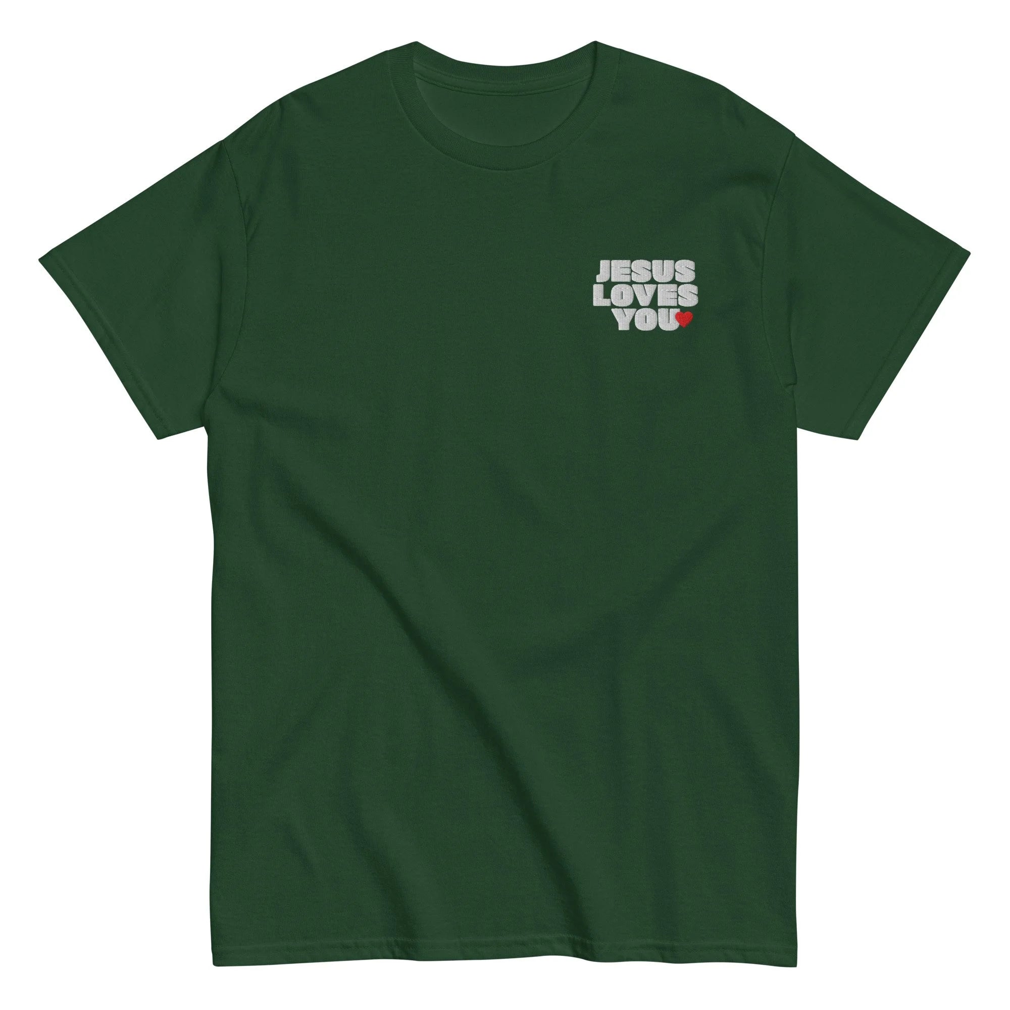 T-shirt brodé Jesus Loves You