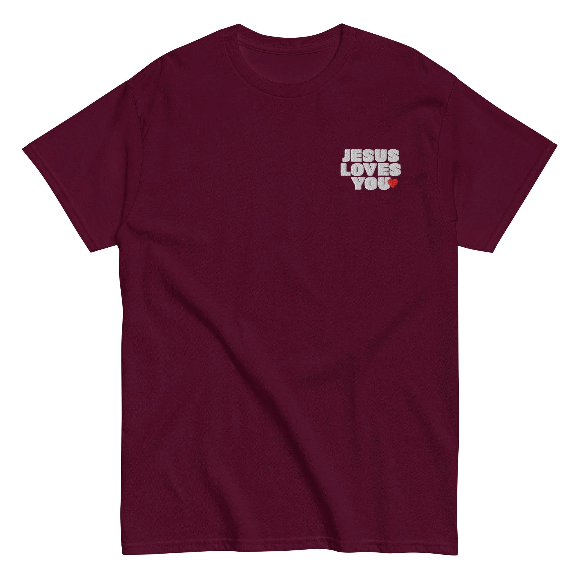 T-shirt brodé Jesus Loves You
