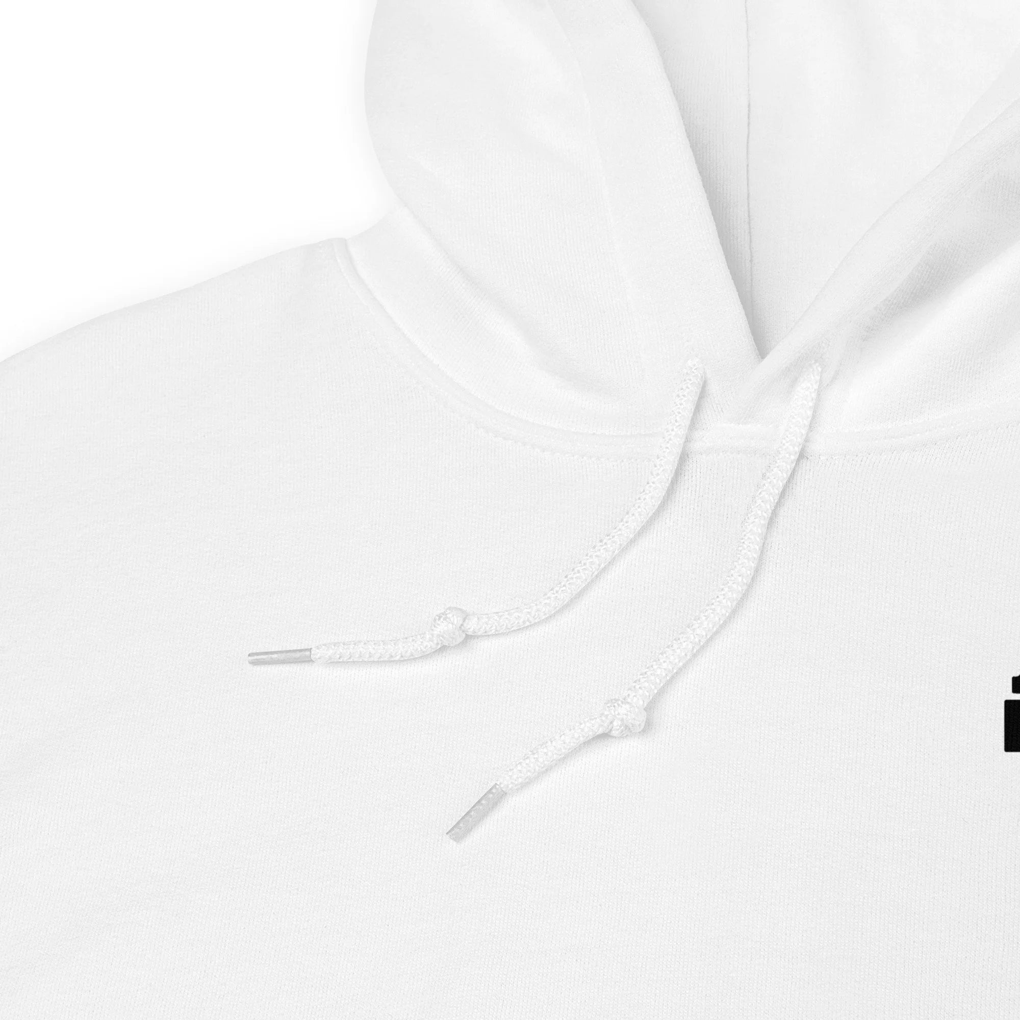 Sweat à capuche blanc brodé Jesus Loves You