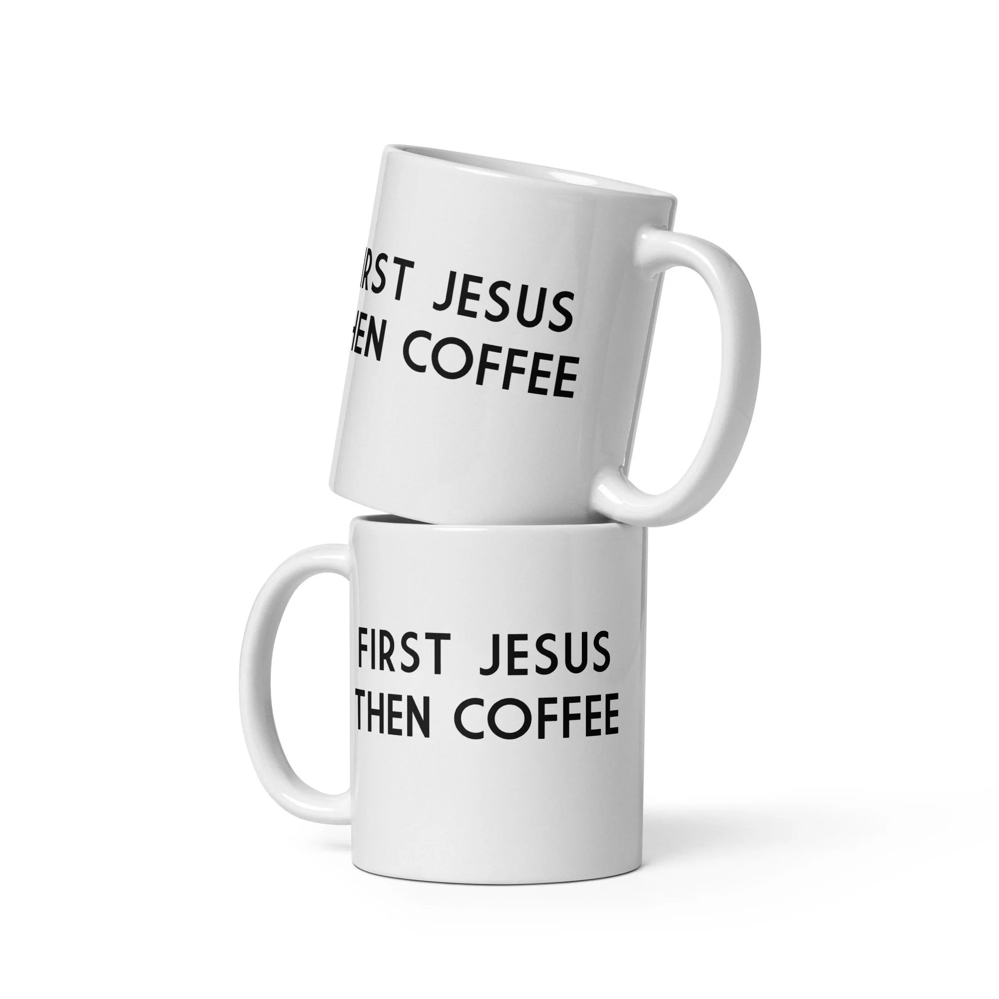 Mug First Jesus, Then coffee